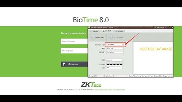 ZKBiotime 8.0 Save and restore Database -  PosgreSQL/MY SQL/MSQL