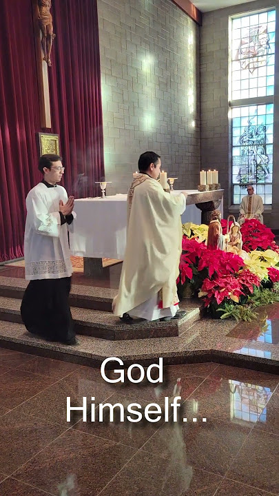 Incensing the Altar during solemn mass.