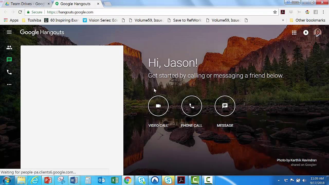 How set up Google Drive and Hangouts