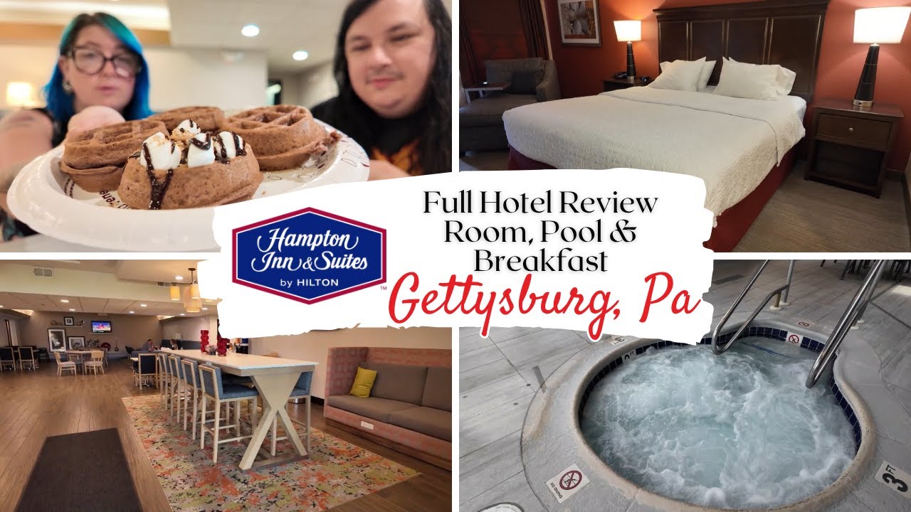 Hampton Inn Gettysburg | Полный тур по отелю и обзор | Обзор номеров, завтрак и бассейн!