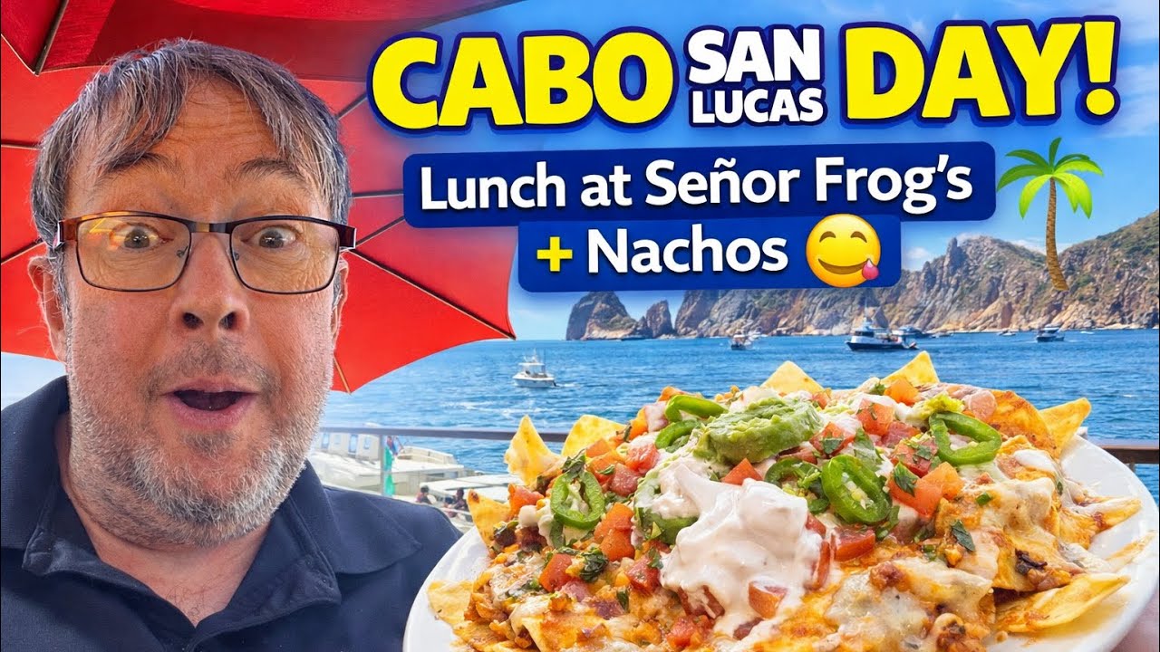 Cabo Cruise Day! 🚤 Tender Ride + Señor Frog’s Nachos 🤤