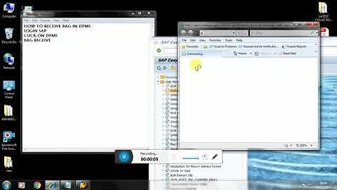 Procedure to receive and open bags in sap