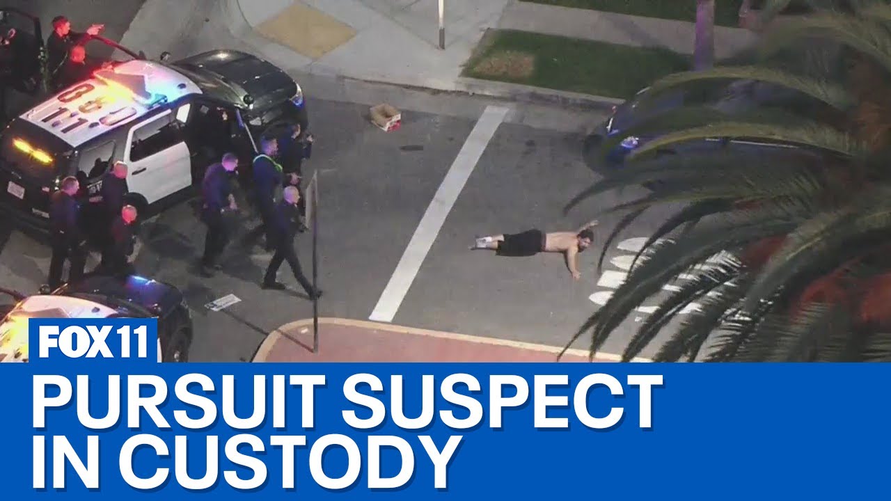 FULL POLICE CHASE Driver ditches car and jumps through window of