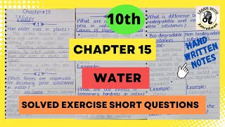 10th Chemistry | Chapter 15 | Water | solved exercise short questions | free notes | screenshot 5