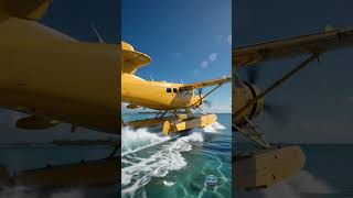 Flying inches above the water! 🤯 #seaplane #aviationlovers #aviation