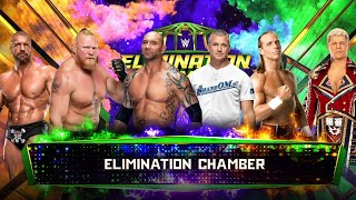 WWE2K 23 elimination chamber PS5 ( brock lesnar VS cody rhodes VS Triple H VS Batista ) #wwe2k23