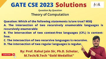 GATE CS 2023 Solutions | Detailed Explanation Question Wise | Solved GATE CS 2023 Paper