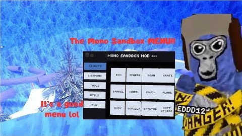 Showcasing the.... MONO SANDBOX MENU!!! | Gorilla Tag VR