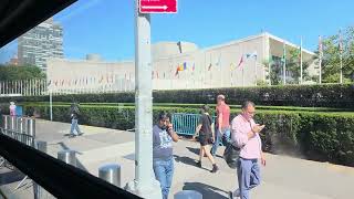 NYC Views Riding the MTA M15 Bus from 14th Street to 57th Street on 1st Avenue. 