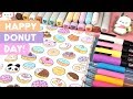 Happy donut day  kawaii coloring  kirakiradoodles