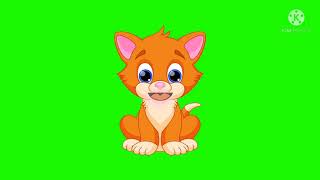 Copyright Free Talkig Cartoon Cat Green Screen Effect