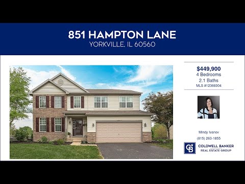851 Hampton Lane, Yorkville, IL home video tour