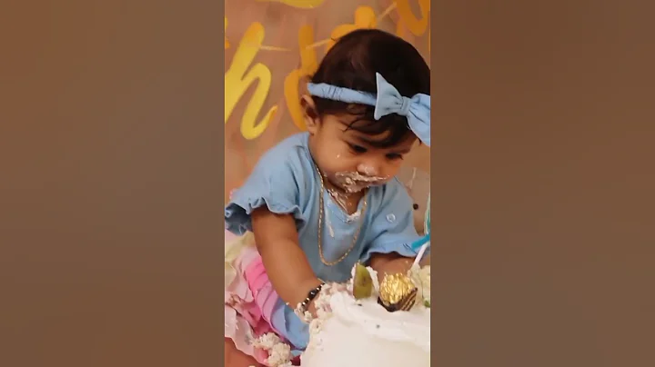 Half Birthday cake smash🎂🎂 #chimayi #kutty #shorts#youtubepartner #youtubeshorts #ytshorts