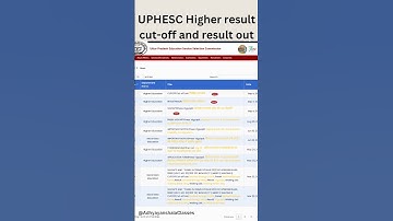 UPHESC UP higher Assistant Professor result declared #shorts