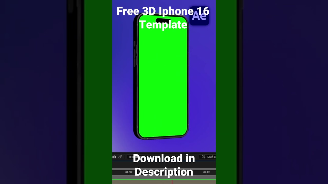 FREE 3D NEW iPhone 16 Download | After Effects Template NO PLUGINS!
