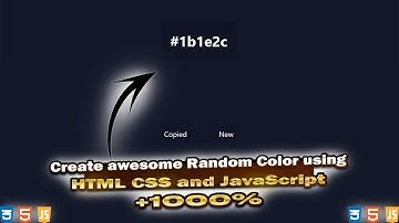 Create awesome Random Color using HTML CSS and JavaScript