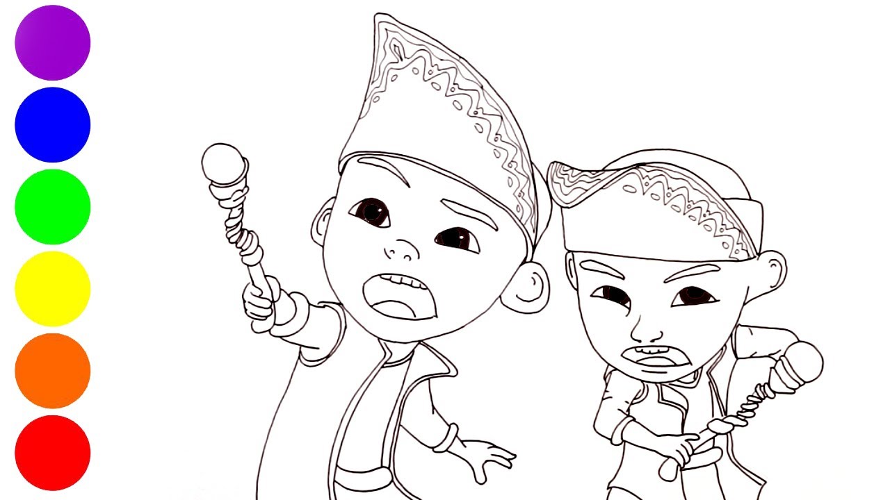 Menggambar dan Mewarnai Ipin & Upin Delima Sakti 2020 - YouTube