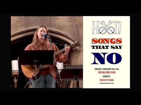 Chloe performing "We Are The Ones" solo at the "Hoot!" open mic, at the Hillside Club in Berkeley.