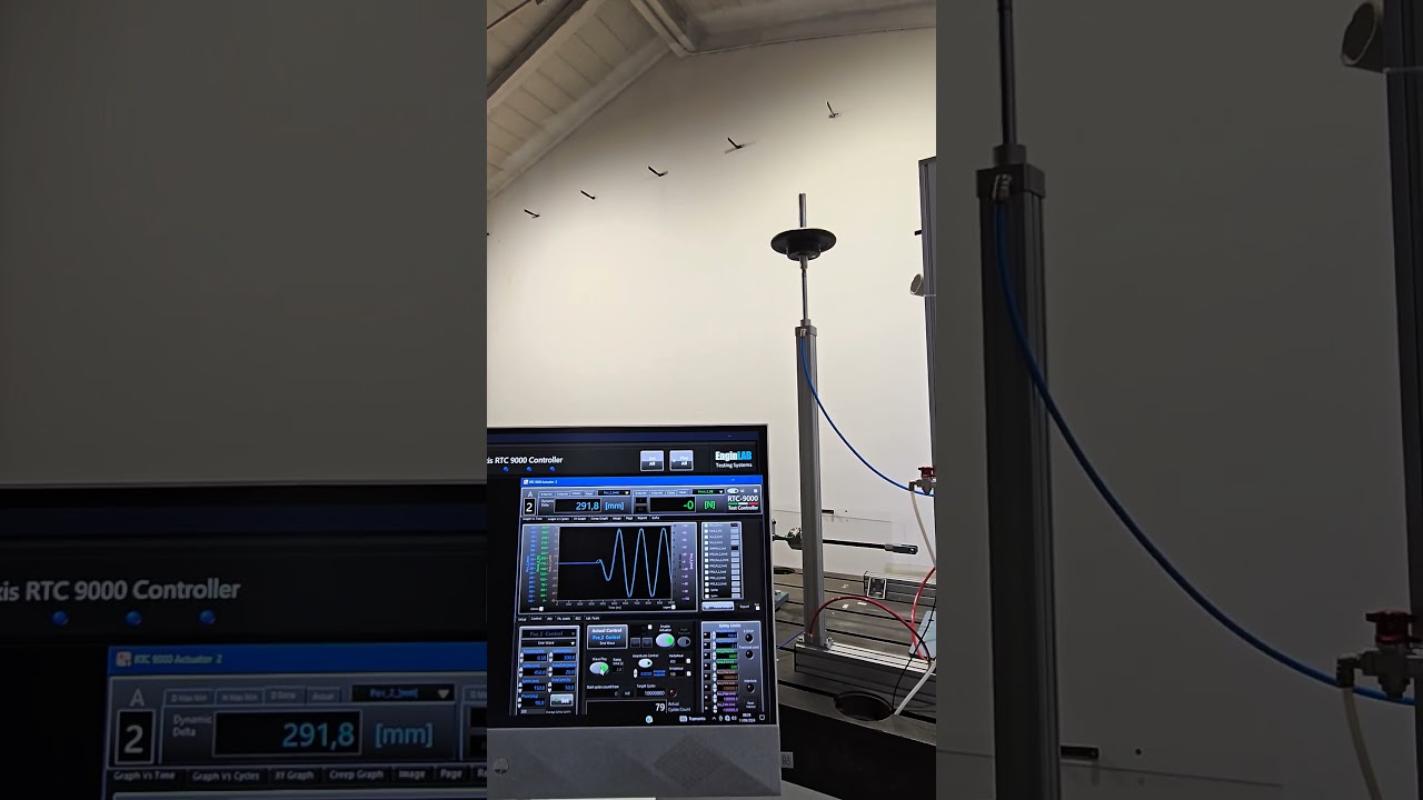 long stroke air servo actuator with test controller RTC 9000 by EnginLAB