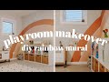 PLAYROOM MAKEOVER!! | DIY RAINBOW MURAL