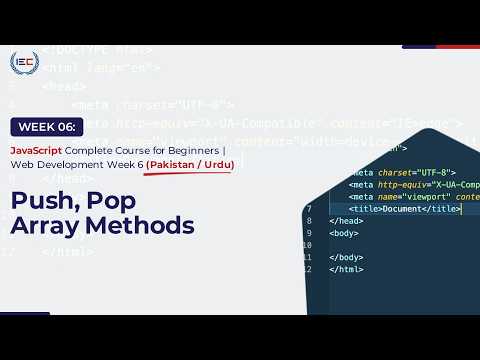 Push & Pop in JavaScript | Array Methods Explained with Examples