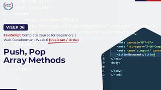 Push & Pop in JavaScript | Array Methods Explained with Examples