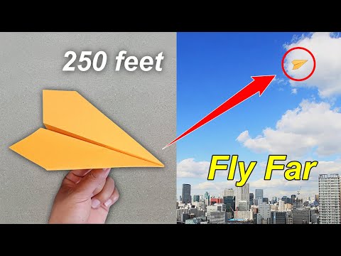 DIY - UZUN SÜRE UÇAN KAĞITTAN UÇAK NASIL YAPILIR - OVER 250 FEET!