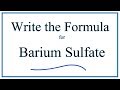 Barium Compounds and Ions