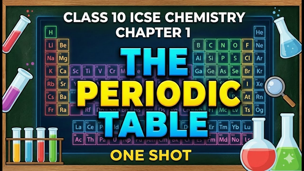Class 10 ICSE Chemistry | Chapter 1 – The Periodic Table | ONE SHOT ...