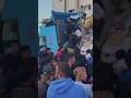 Palestinians scramble toward aid truck for water #shorts
