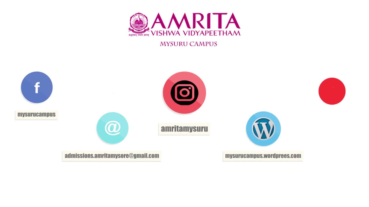 ADMISSIONS 2020 OPEN @ AMRITA MYSURU CAMPUS (Dept. of Science)
