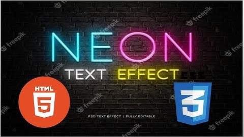 #How To Make Neon Text   | NEON Text Effect | HTML CSS