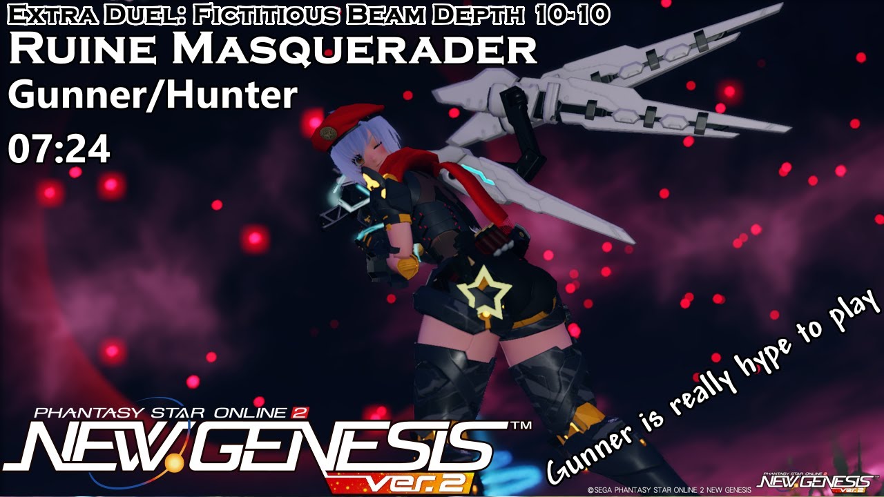 [PSo2:NGS] Ruine Masquerader Lv100 - Gunner% (07:24) - YouTube
