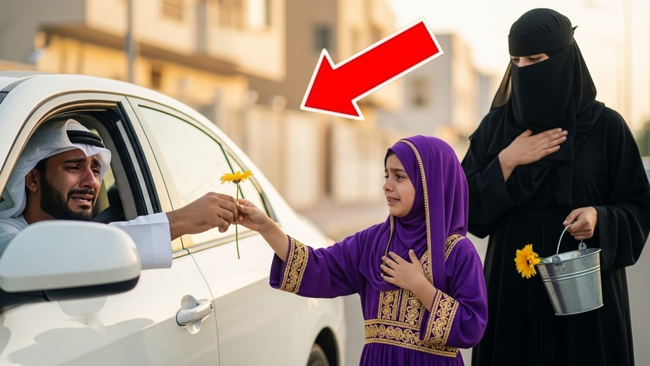 بعد سنوات من الفراق، رأى طليقته وابنته تبيعان الزهور… لكن كلمات الطفلة مزّقت قلبه !