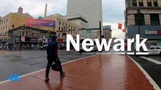 Walking Tour of Downtown Newark NJ Neighborhood - Broad St, Halsey St, Market St, MLK Blvd