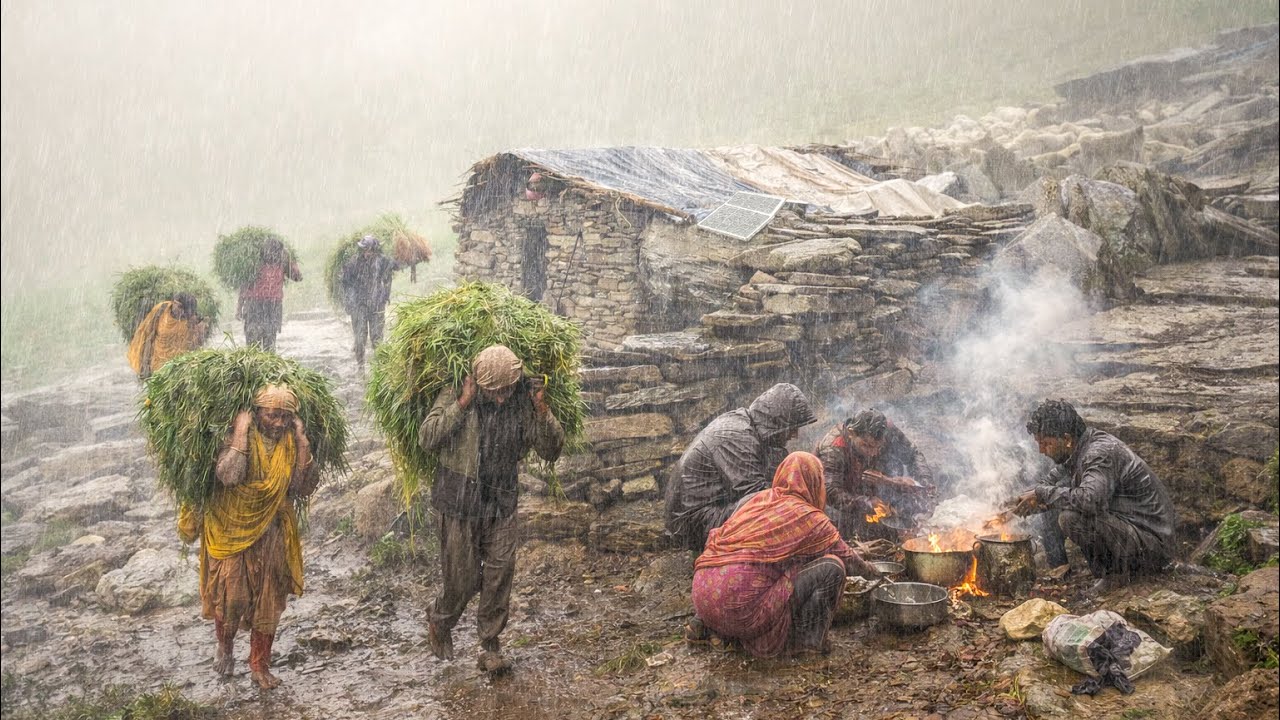 This is Himalayan Most Peaceful Nepali Village Lifestyle | Organic Food Cooking in Countryside 