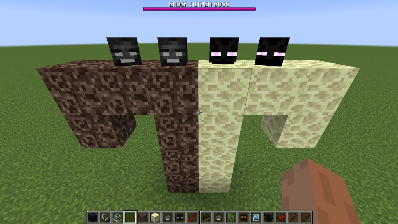 what if you create an ENDER WITHER BOSS in MINECRAFT (meme pack) - YouTube