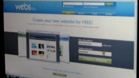 How to create a webs.com Site