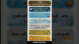 TNPSC- தமிழர் பருவகாலப் பகுப்புகள்📝📑📝 #tnpsc #trending #shorts #governmentexam #tamil #notes