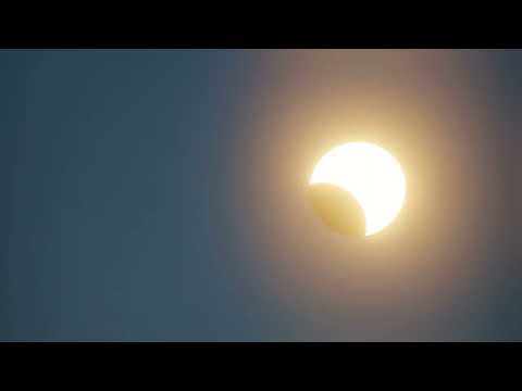 Solar eclipse full time lapse video, PARTIAL