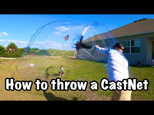 commercial wade fishing with a 12ft cast net Bait Buster Bait Net: 3/8