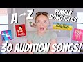 30 AUDITION SONGS A-Z ! FEMALE CONTEMPORARY MUSICAL THEATRE AUDITION SONGS! Lucy Stewart-Adams