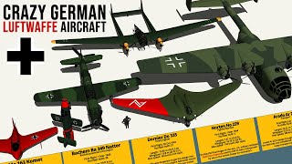 Crazy German Luftwaffe Aircraft Type \& Size Comparison 3D