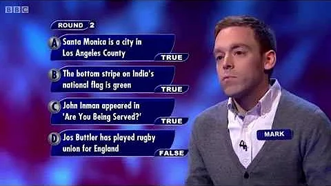 Mark Naylor on 'Perfection' TV Quiz show