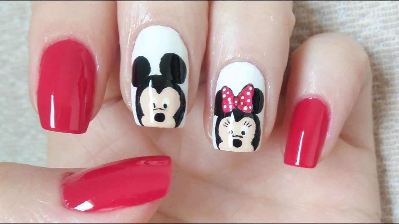 pintando à vontade: Unha decorada da Disney - Mickey e Minnie