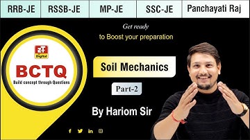 BCTQ Series | Soil Mechanics - 02 | Practice Quiz - 1 I RSSB I RRB I SSC I MP-JE I By Hariom sir
