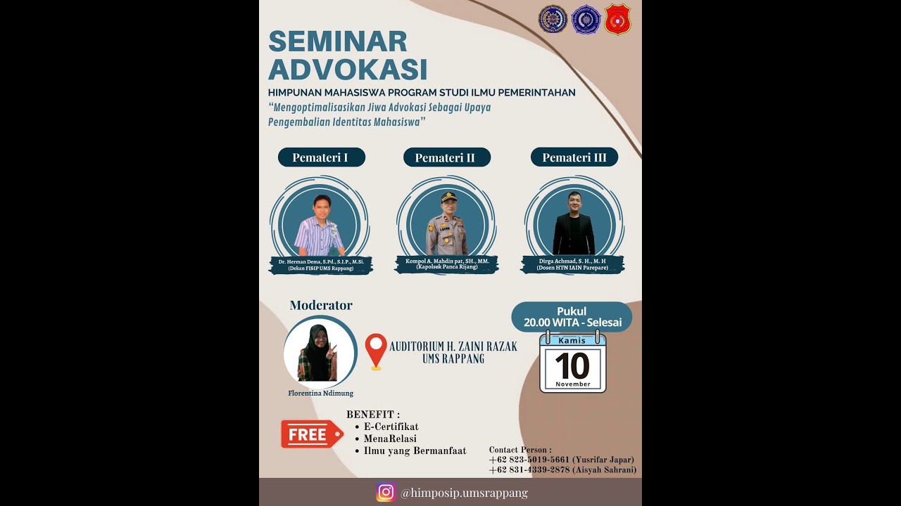 Program Advokasi SEMINAR ADVOKASI HIMPUNAN MAHASISWA PROGRAM STUDI ILMU PEMERINTAHAN ...