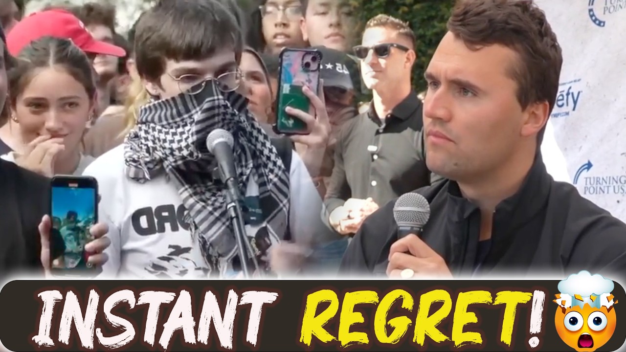 Charlie Kirk SNAPS at Anti White Masked ANTIFA - YouTube