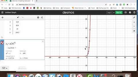 Exponential Regressions in Desmos (AKA Exponential Line Of Best Fit)