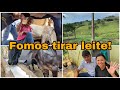 Primeiro dia da Leila na fazenda!+tiramos o leite das vacas do tio Willis!